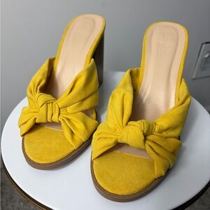Charlotte Russe Mustard Wedge Sandals